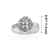 Sterling Silver Celtic Cross Ring TRI2105