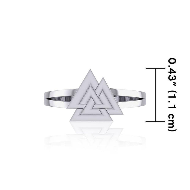 Sterling Silver Viking Valknut Ring Jewelry TRI2152