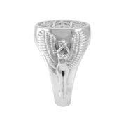 Angel Talisman Occult Large Sterling Silver Ring TRI2153