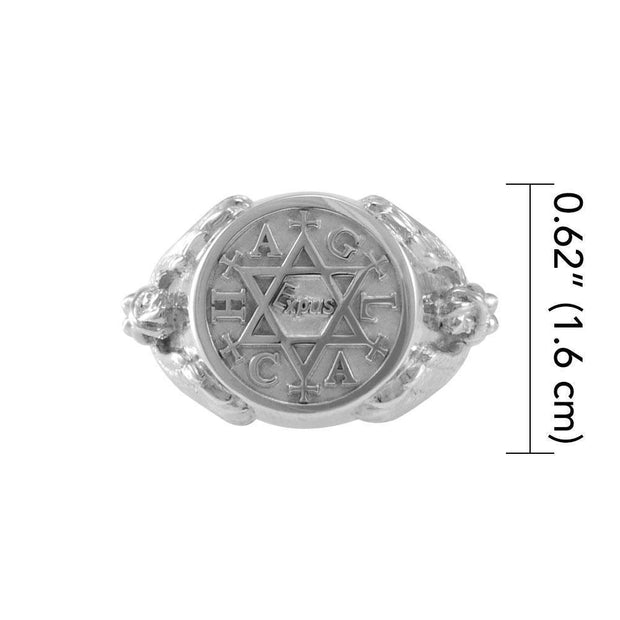 Angel Talisman Occult Small Sterling Silver Ring TRI2155