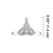 Celtic Motherhood Triquetra or Trinity Knot Silver Ring TRI2262