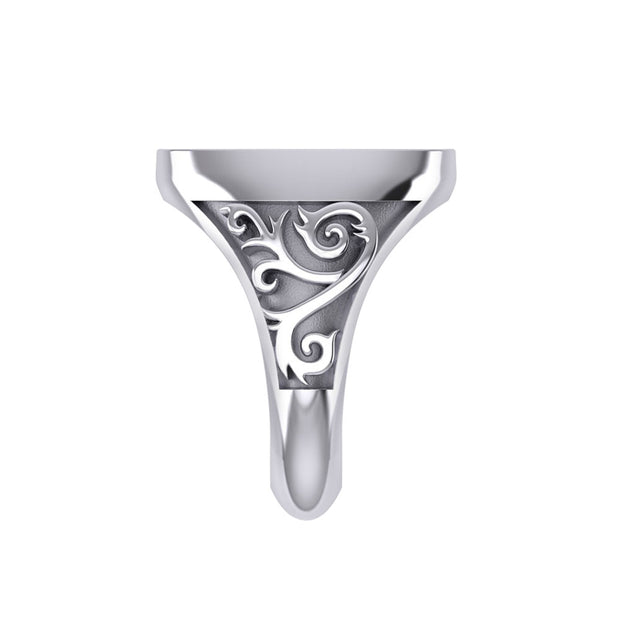 God Cernunnos Silver Signet Ring TRI2268