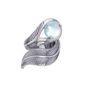 Stone Feather Silver Ring TRI2291