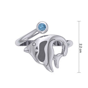 Tropical Angel Fish Sterling Silver with Gemstone TRI2347