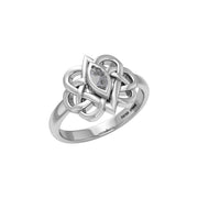 Celtic Double Heart And Infinity With Gemstone TRI2388