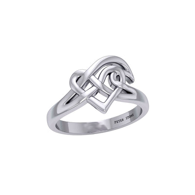 Celtic Wave Heart Silver Ring TRI2399