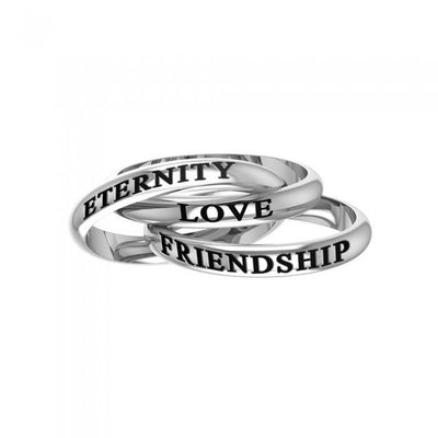 Friendship Love Eternity Silver Ring TRI253