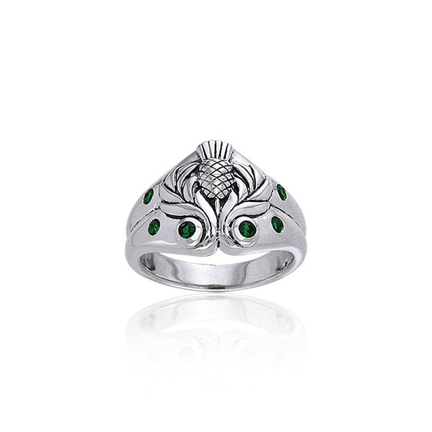 Scottish Thistle Silver Ring TRI354