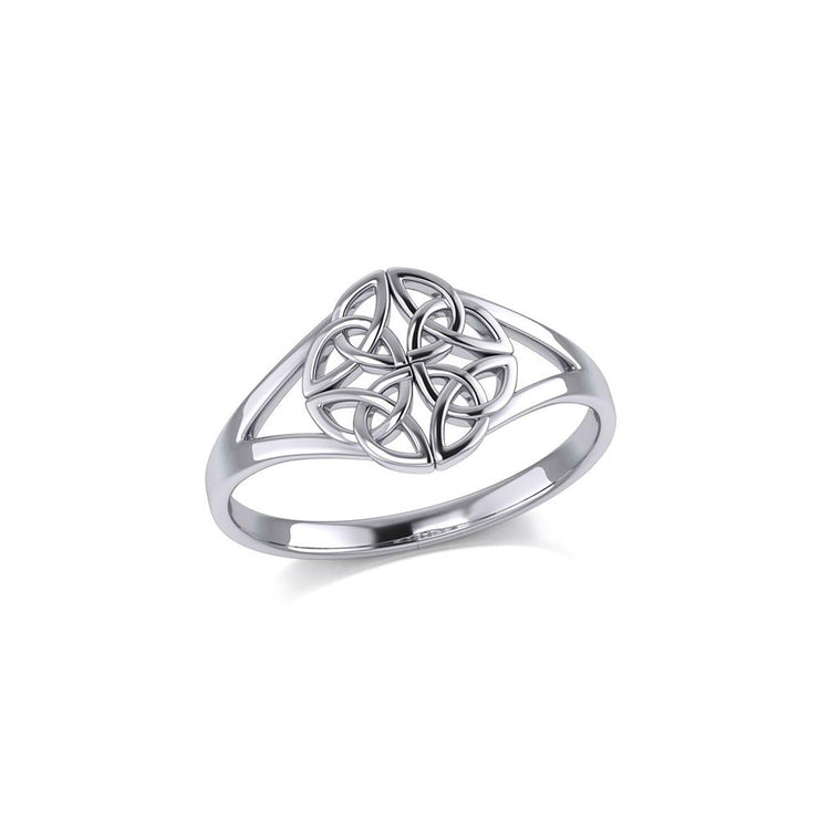 Celtic Knotwork Sterling Silver Ring TRI399