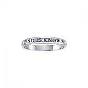 Being is Knowing Empower Words Silver Ring TRI412