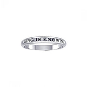 Being is Knowing Empower Words Silver Ring TRI412