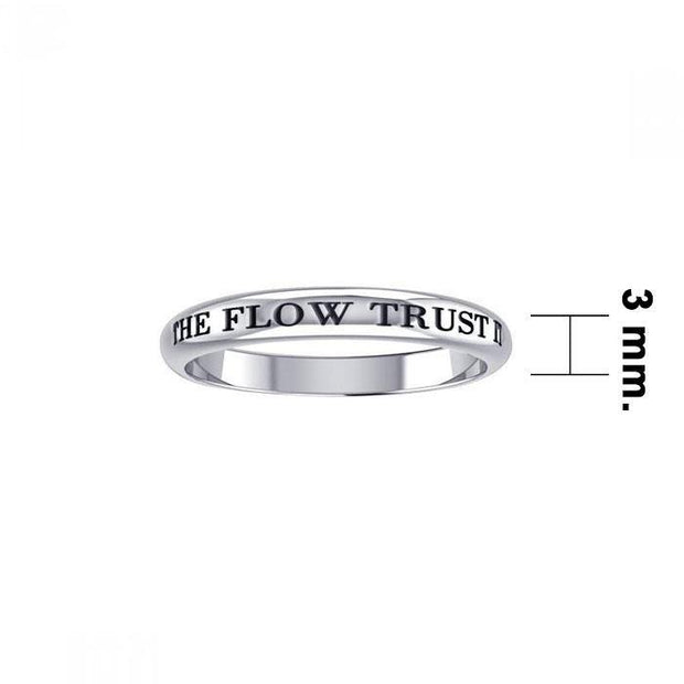 The Flow Trust It Silver Ring TRI421
