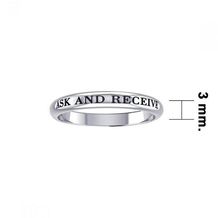 Ask and Receive Silver Ring TRI422