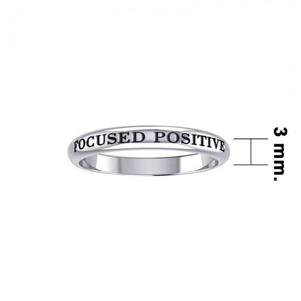 Focused Positivity Silver Ring TRI423
