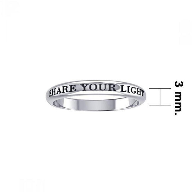 Share Your Light Silver Ring TRI427