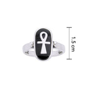 Ankh Sterling Silver Ring TRI509