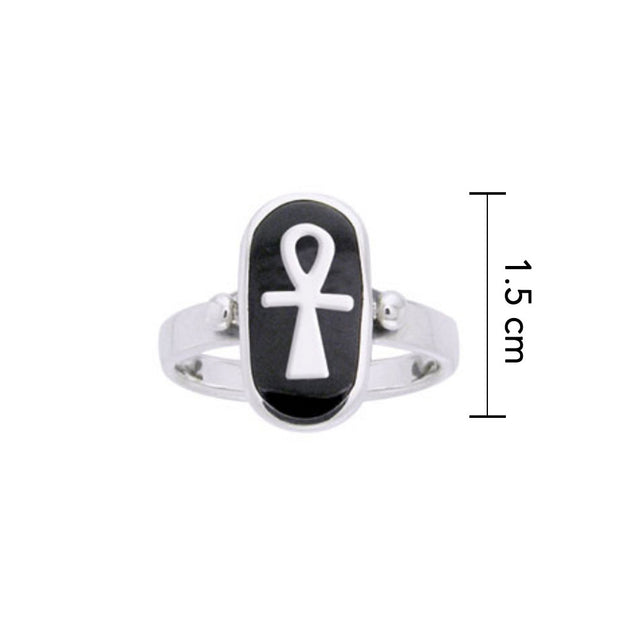 Ankh Sterling Silver Ring TRI509