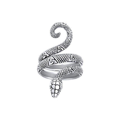 Celtic Trinity Knot Snake Ring TRI563