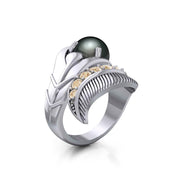 Graceful and free ~ Dali-inspired fine Sterling Silver Ring with Citrine gemstones TRI580 - Wholesale Jewelry