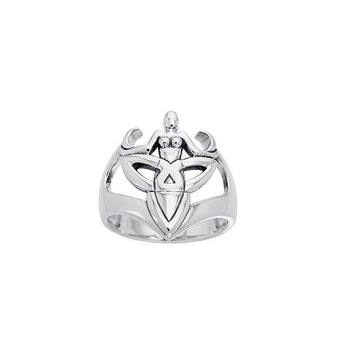 Triple Moon Goddess Ring TRI586