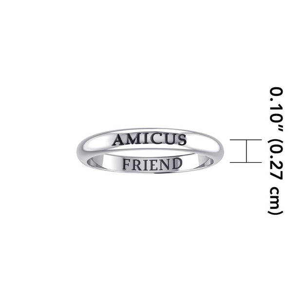 AMICUS FRIEND Sterling Silver Ring TRI611