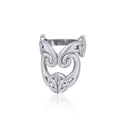 The deity’s pervasive energy ~ Sterling Silver Celtic Triquetra Ring TRI634 Ring