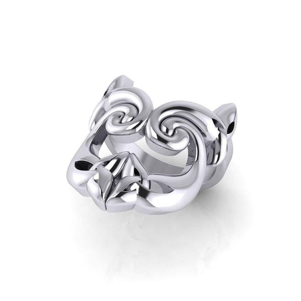 The deity’s pervasive energy ~ Sterling Silver Celtic Triquetra Ring TRI634