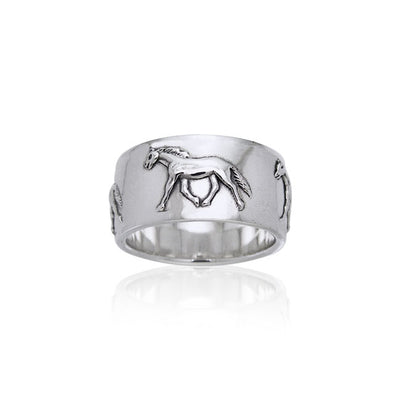 Palouse Horse Silver Ring TRI651