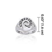 Double Spiral Sterling Silver Ring TRI672