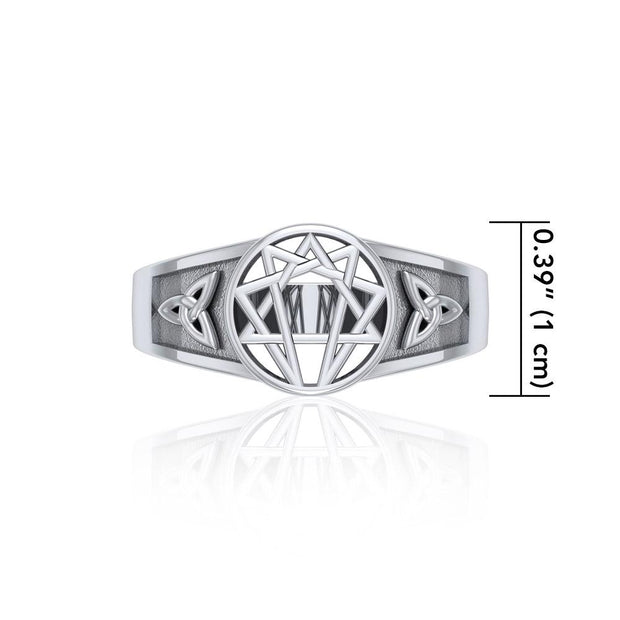Enneagram Silver Ring TRI673