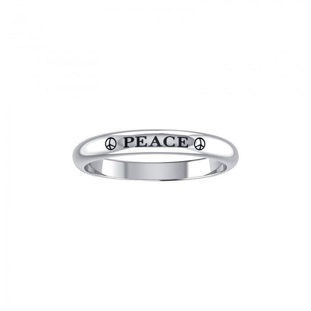 PEACE Sterling Silver Ring TRI758