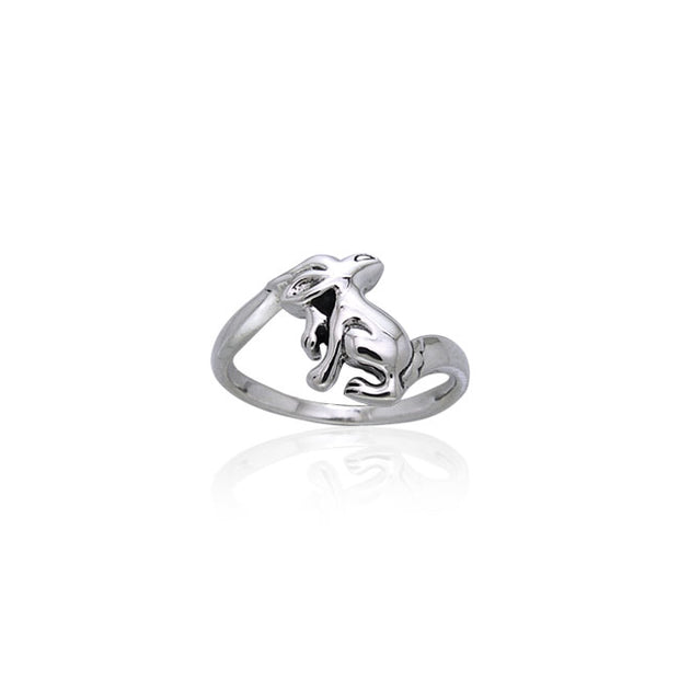 Rabbit or Hare Sterling Silver Ring TRI870