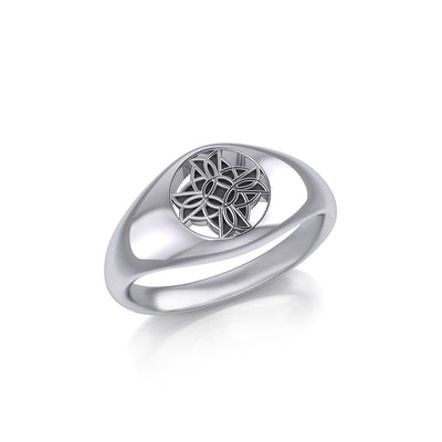 Celtic Cross Silver Ring TRI886