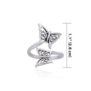 Celtic Butterfly Silver Ring TRI896