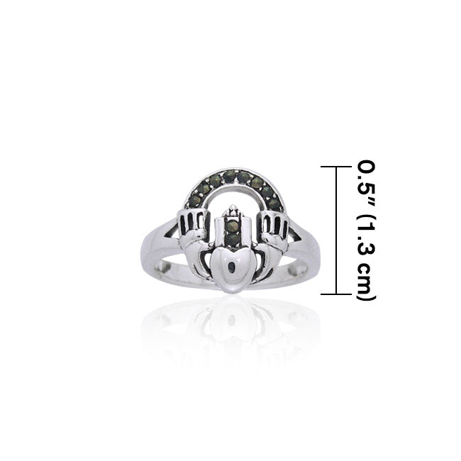 Celtic Claddagh Gemstone Ring TRI899