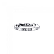 VIVRE LA VIE LIVE LIFE Sterling Silver Ring TRI931