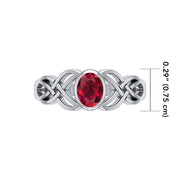 Bring out the best in you ~ Sterling Silver Celtic Knotwork Birthstone Ring TRI934