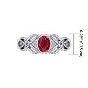 Bring out the best in you ~ Sterling Silver Celtic Knotwork Birthstone Ring TRI934
