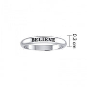 BELIEVE Sterling Silver Ring TRI944