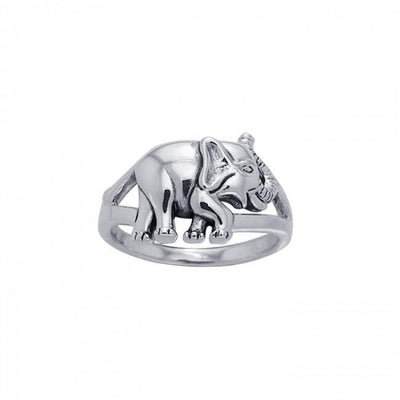 Elephant Sterling Silver Ring TRI973