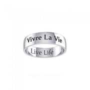 Live Life Sterling Silver Ring TRI977