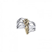 Dancing Goddess Gold Accent Silver Ring TRV3682