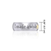 I made a wish and you came true Empower Word Silver and Gold Ring TRV3865