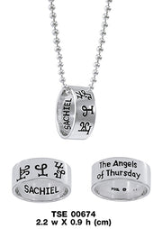 Sigil of the Archangel Sachiel Ring TSE674