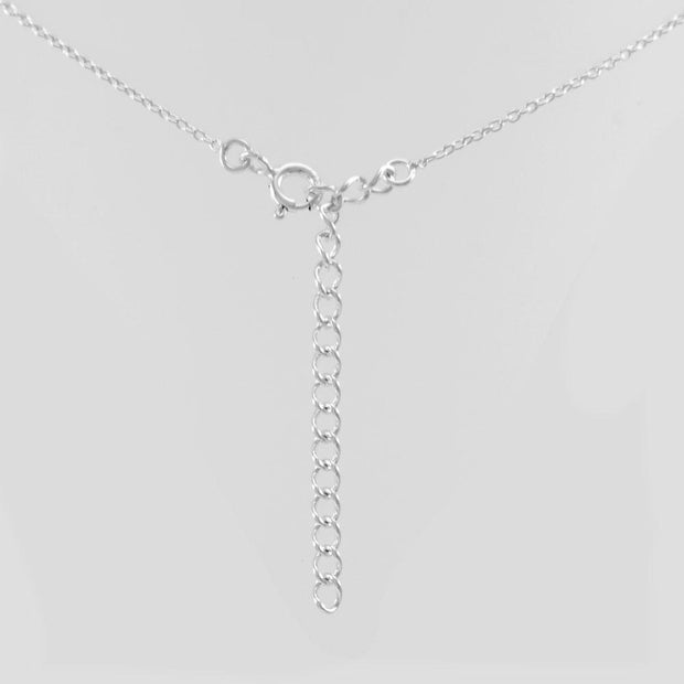 Silver Hamsa with Gemstone Pendant and Chain Set TSE742 - Peter Stone Wholesale