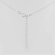Large Silver Celtic Cross Gemstone Pendant and Chain Set TSE752