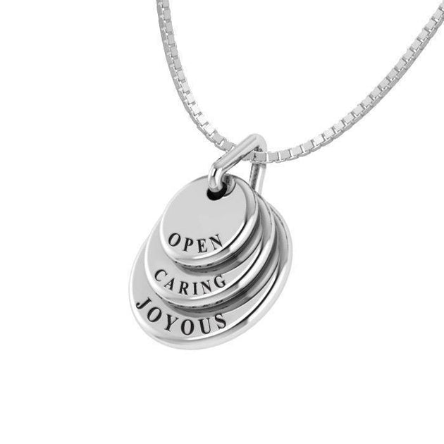 3 Words That Matter Triple Round Charm Set TSE757P Jewelry