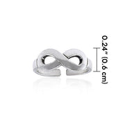 Infinity Sterling Silver Toe Ring TTR068