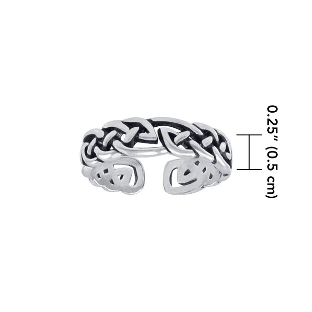 Celtic Knot Work Sterling Silver Toe Ring TTR069