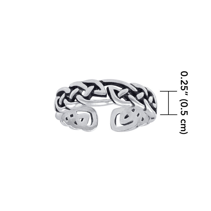 Celtic Knot Work Sterling Silver Toe Ring TTR069 Toe Ring